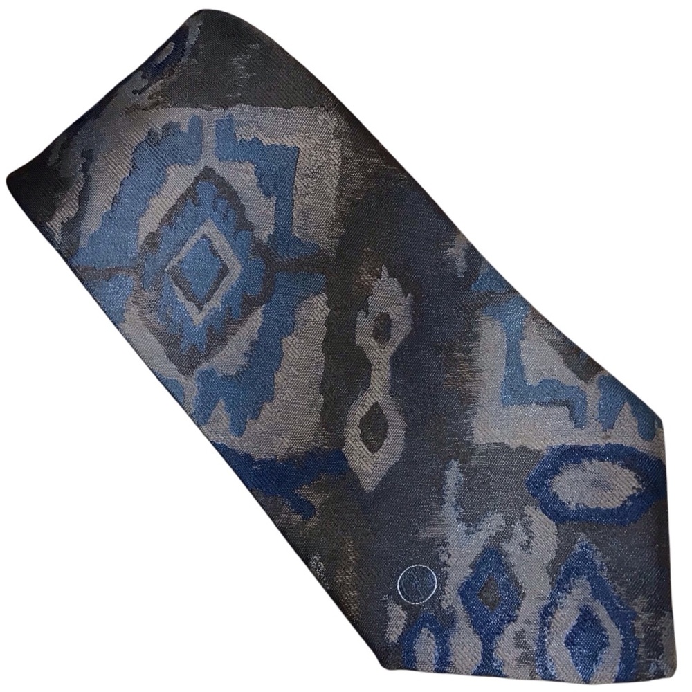 Halston lll Tie Abstract Watercolor Blue Tied